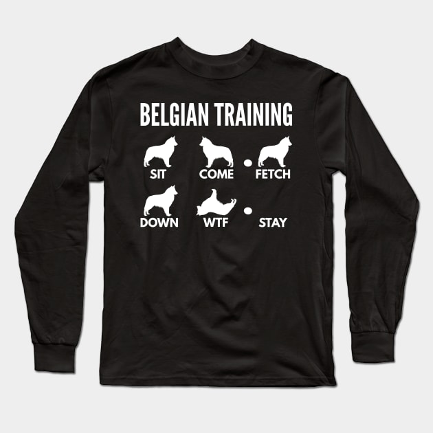 Belgian Training Belgian Sheepdog Tricks Long Sleeve T-Shirt by DoggyStyles